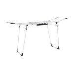 Droogrek - Staand vleugelwasrek van metaal voor kleding, handdoeken en wasgoed in wit, ruimtebesparend