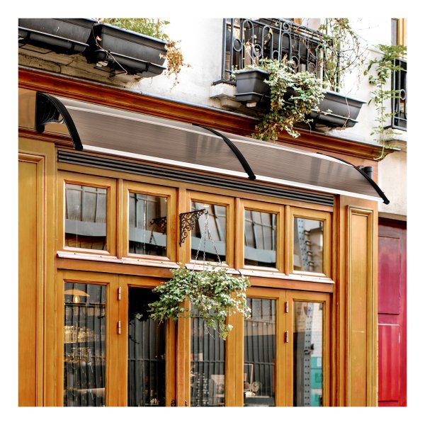 Afdak - LuxeSolutions - 5mm polycarbonaat - Zonwerend - Bruin