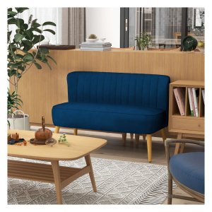 Bank - Blauwe Hemel - 2-Zits - Linnenlook - Blauw