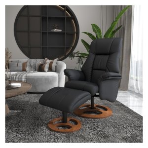 Relaxstoel – LuxeComfort - Elektrische ligfunctie - Kantelbaar - Zwart