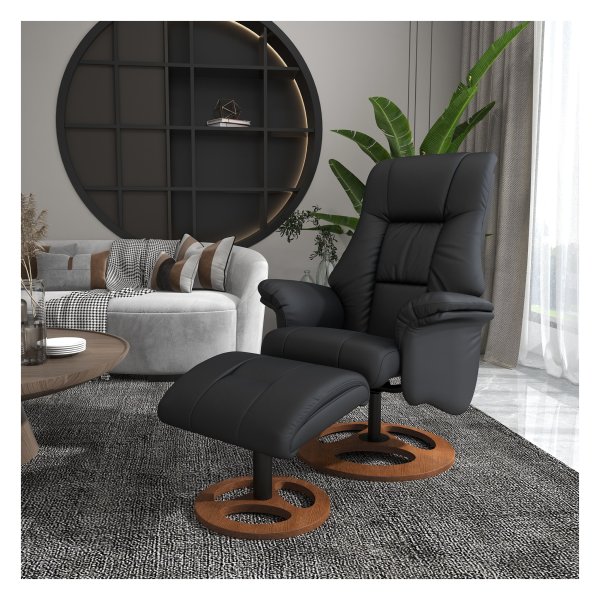 Relaxstoel – LuxeComfort - Elektrische ligfunctie - Kantelbaar - Zwart