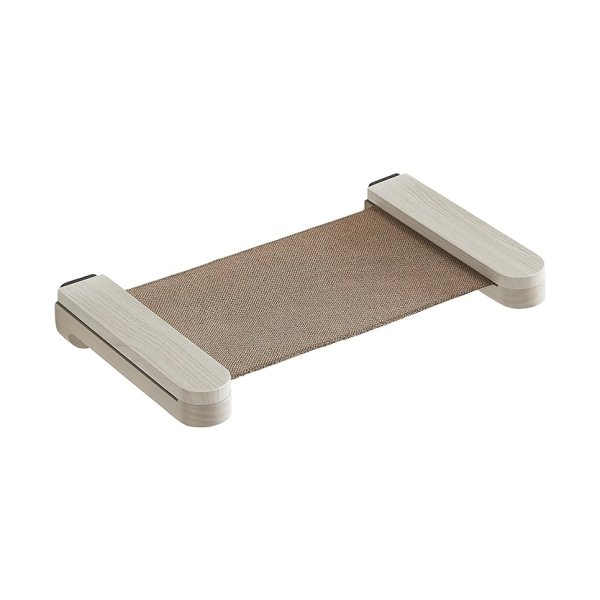 Muurbevestigde Kattenhangmat, Kattenbed, Kattenligplaats in Verwisselbare Wasbare Stof, Ruimtebesparend, Eenvoudig in elkaar te zetten en uit elkaar te halen, Haverbruin en Koffiebruin