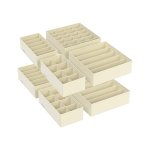 8-delige lade-organizer set voor ondergoed en accessoires - Opvouwbaar en opbergbaar in beige