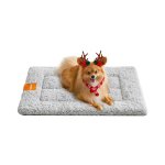 Huisdiermat in maat S voor katten en kleine honden, machinewasbaar en antislip 60x45cm - Warm hondenbed - Lichtgrijs