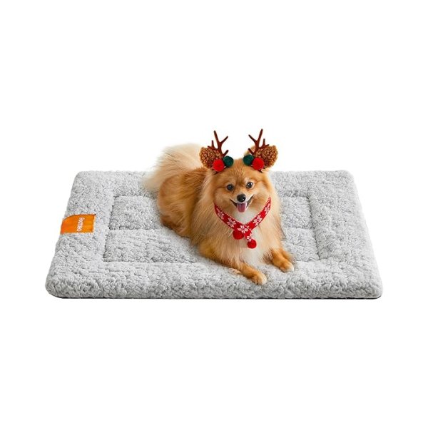 Huisdiermat in maat S voor katten en kleine honden, machinewasbaar en antislip 60x45cm - Warm hondenbed - Lichtgrijs