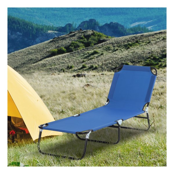 Ligstoel - Verstelbaar - Tuin & Balkon - Blauw