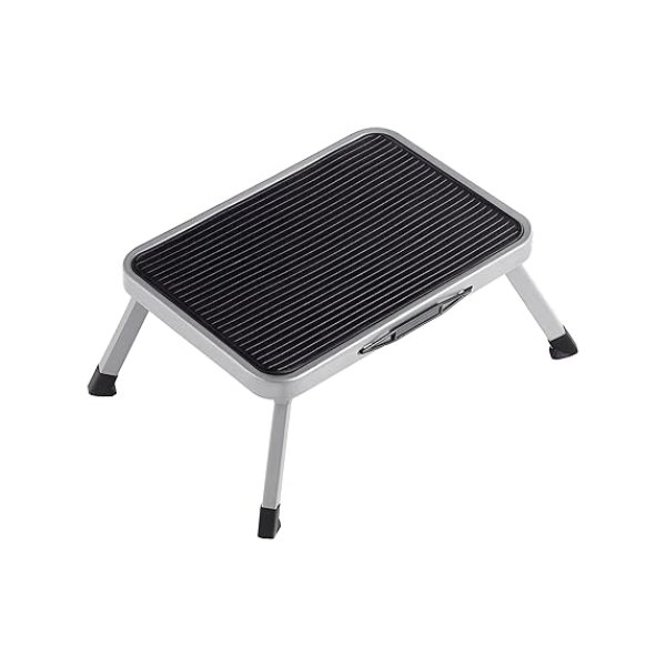 Kwalitatieve trapladder, ladder, klapladder, kruk van staal met antislip trede en draagkracht 150 kg, Inklapbaar