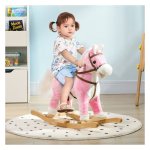 Schommelpaard - Pluche - Geluidseffecten - Roze