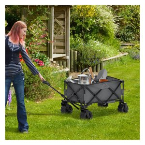 Bolderkar - Opvouwbaar - 360° draaibare wielen - Blauw