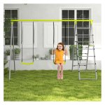 Speelset - OutdoorFun - Schommelframe - Klimnet - Groen
