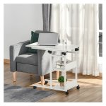 Bijzettafel - Verrijdbaar - Verstelbaar - Wit