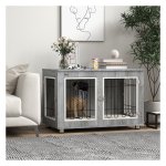 Hondenbench - HappyPets - Dubbele deuren - Opvouwbaar - Zwart