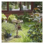 Vogelvoederautomaat - Lotusbladkom - Brons