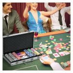 Pokertafel - Deluxe Poker - Met Slot - Inklapbaar - Groen