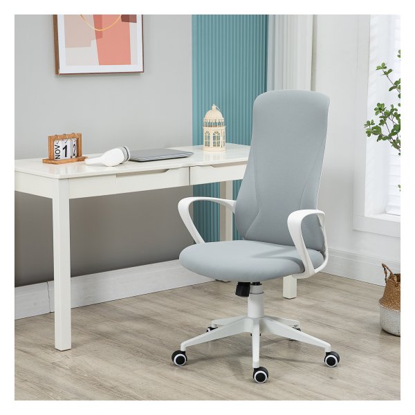 Ergonomische – ComfortFit - Kantelfunctie – Hoogteverstelling - Lichtgrijs
