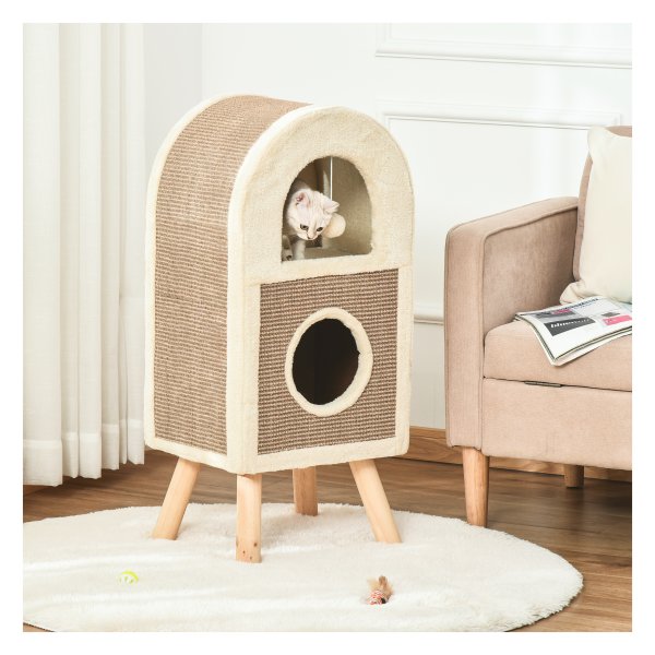 Kattenspeelgoed - Luxe Kattenwereld - Kattengrot - Speelballen - Koffiebruin