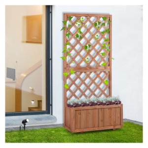 Bloembak - WoodStyle - Klimplantenrek - Duurzaam - Naturel