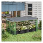 Plantenbak - SteelGarden - Verhoogd - Vogelnet - Antraciet