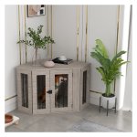 Hondenhok - Stevig merk - Met deur en slot - Walnoot kleur