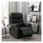 TV-fauteuil - RelaxLife - Ligfunctie - Voetsteun - Zwart