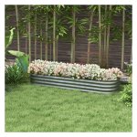 Hoogtebed - Plantenparadijs - Voor Tuin - Balkon - Zilverkleurig