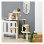 Klimboom - DeluxePet - Kattenhuisje en Mand - beige