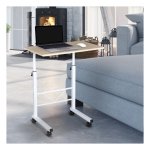 Bijzettafel - Mobiliv - Verstelbaar - Wielen - Zwart