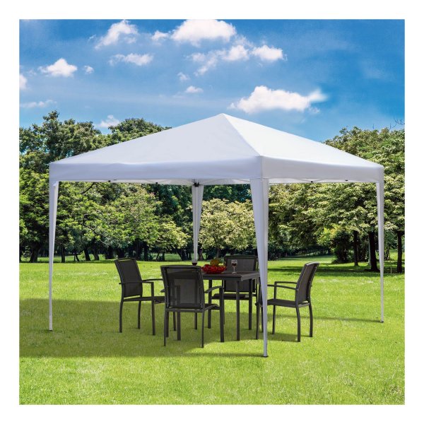 Tuinpaviljoen - Opvouwbaar Partytent - UV-bescherming - Stalen frame - Wit
