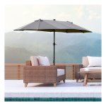 Tuinparasol - Luna - LED-verlichting - Donkergrijs