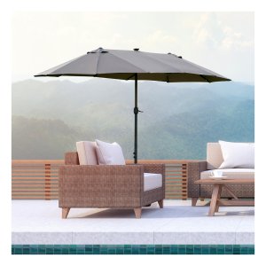 Tuinparasol - Luna - LED-verlichting - Donkergrijs