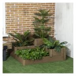 Kruidenbak - Rustic Garden - 3 niveaus - Groentebed - Bruin