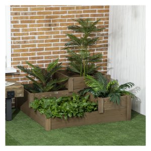 Kruidenbak - Rustic Garden - 3 niveaus - Groentebed - Bruin