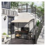 Tuinprieel – Metalen Tuinprieel - Haken - UV-bestendig - Beige