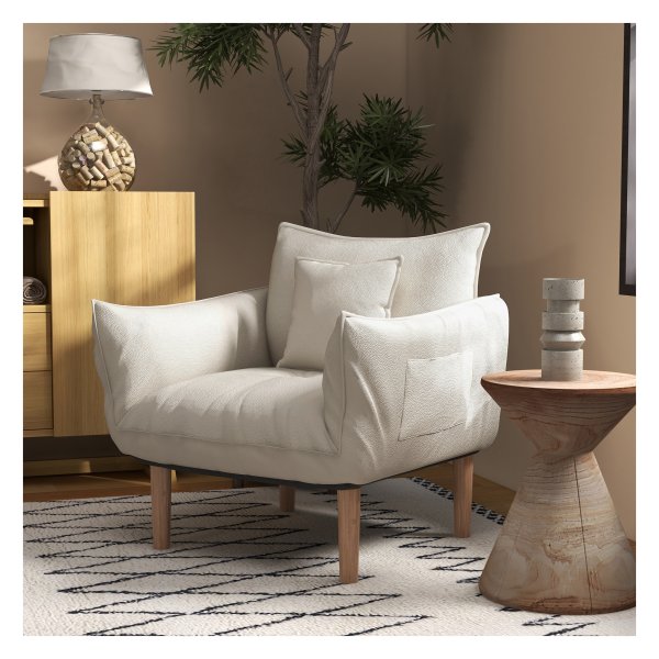 Relaxstoel - ComfortGlider - Verstelbaar - Crèmekleurig