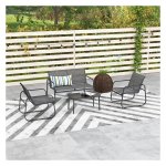 Terrasset - Outdoor Living - 4-delig design - Zwart