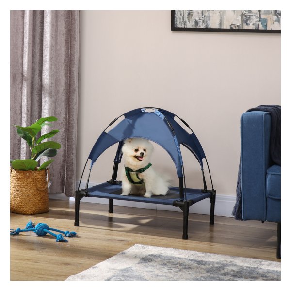 Hondenbed - ComfortCanine - Verhoogd - Ademend - Donkerblauw