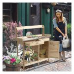 Tuintafel - Kweektafel voor tuinliefhebbers - Massief houten - Natuurlijke materialen