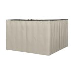 Zijpanelen voor 3x3m Tuinhuisje, Polyester Privacy Panelen voor Tuinwoning Partytent, Beige
