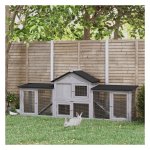 Knaagdierenhok – Houten - Dubbeldekker – Grijs