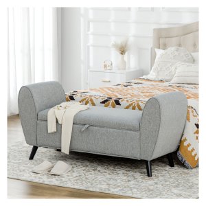 Bankbed - Comfortabel - Opbergruimte - Lichtgrijs