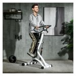 Fitnessbike - SportX - 12 weerstandsniveaus - LCD-scherm - zwart/zilver