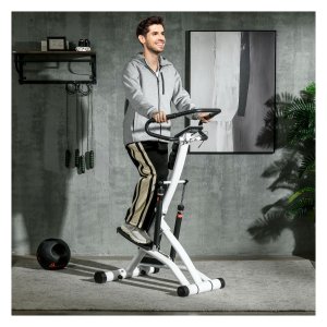 Fitnessbike - SportX - 12 weerstandsniveaus - LCD-scherm - zwart/zilver