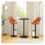 Bartafel - Industriële stijl - Ronde vorm - Zwart