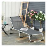 Tuinstoel - Comfortabel verstelbaar - Grijs