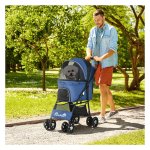 Hondenbuggy - LuxePets - Opvouwbaar - Inklapbaar - Grijs