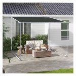 Terraspaviljoen - UV-bescherming - Wielen - Donkergrijs