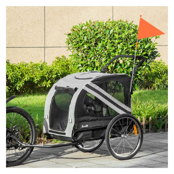 Hondenkar – Reflecterend – Middelgrote honden – Grijs