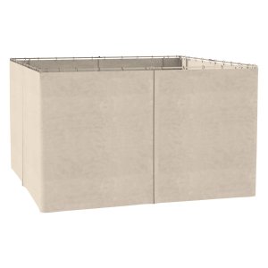 Zijwand 4-delig Set voor 3x4m Paviljoen Zijwanden met Haken 352 x 205 cm Waterdicht stabiel winterbestendig Zijwand Zijpanelen voor Partytent Tuinpaviljoen Beige