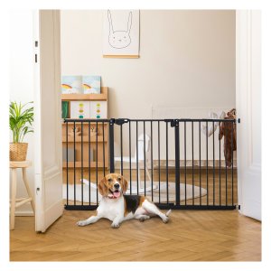 Hekwerk - Veiligheidshek voor huisdieren - Zwart metaal - Kunststof