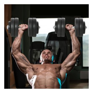 Halterset - Iron Gym - 50 kg - Stalen halters - zwart